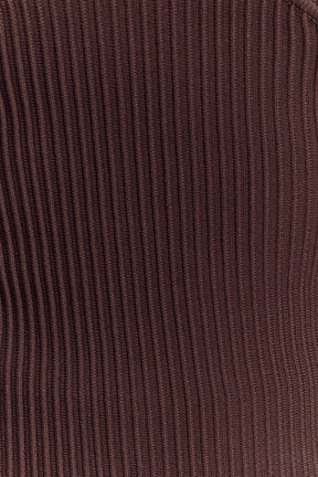 Elodie Strapless Cupped Knit Top - Chocolate