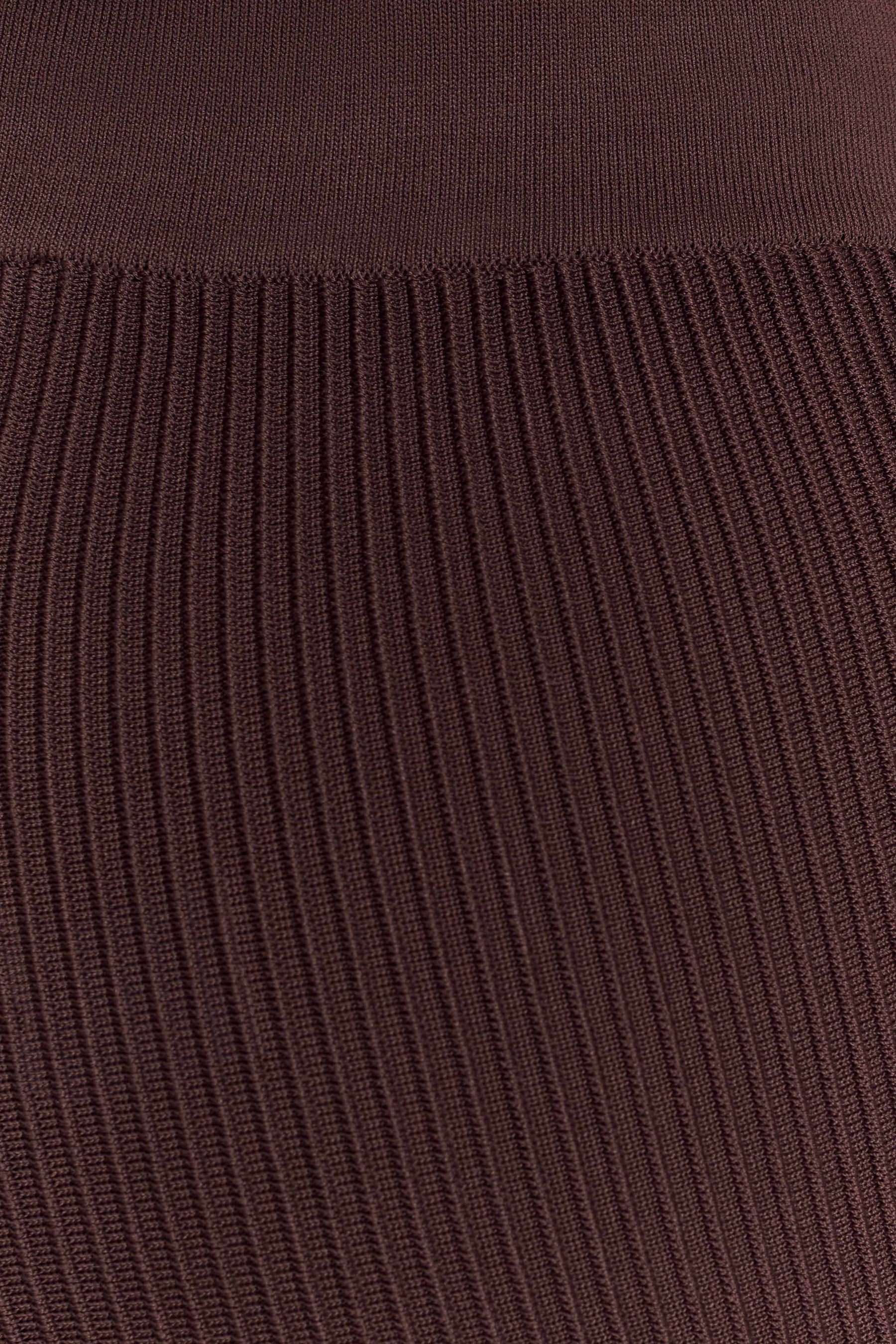 Elodie Ribbed Knit Pants - Chocolate