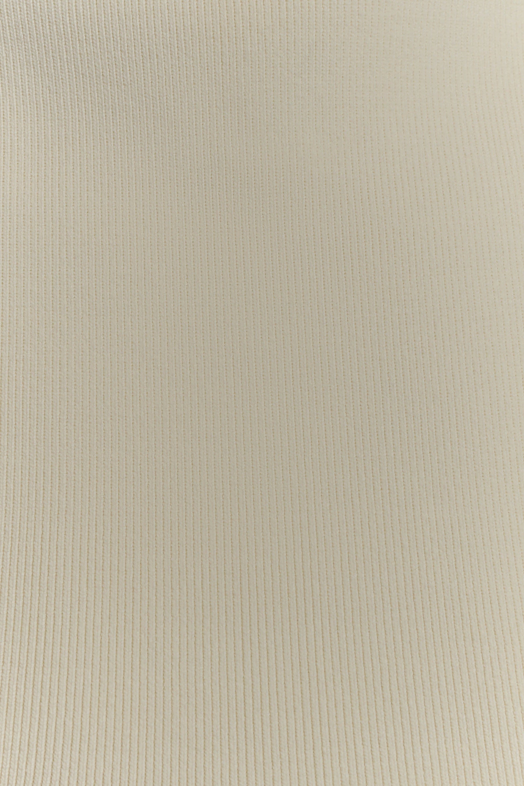 Romaine High Neck Bandage Knit Top - Ivory