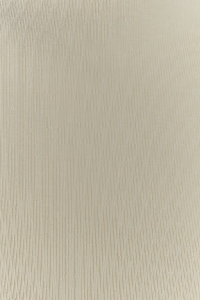 Romaine High Neck Bandage Knit Top - Ivory