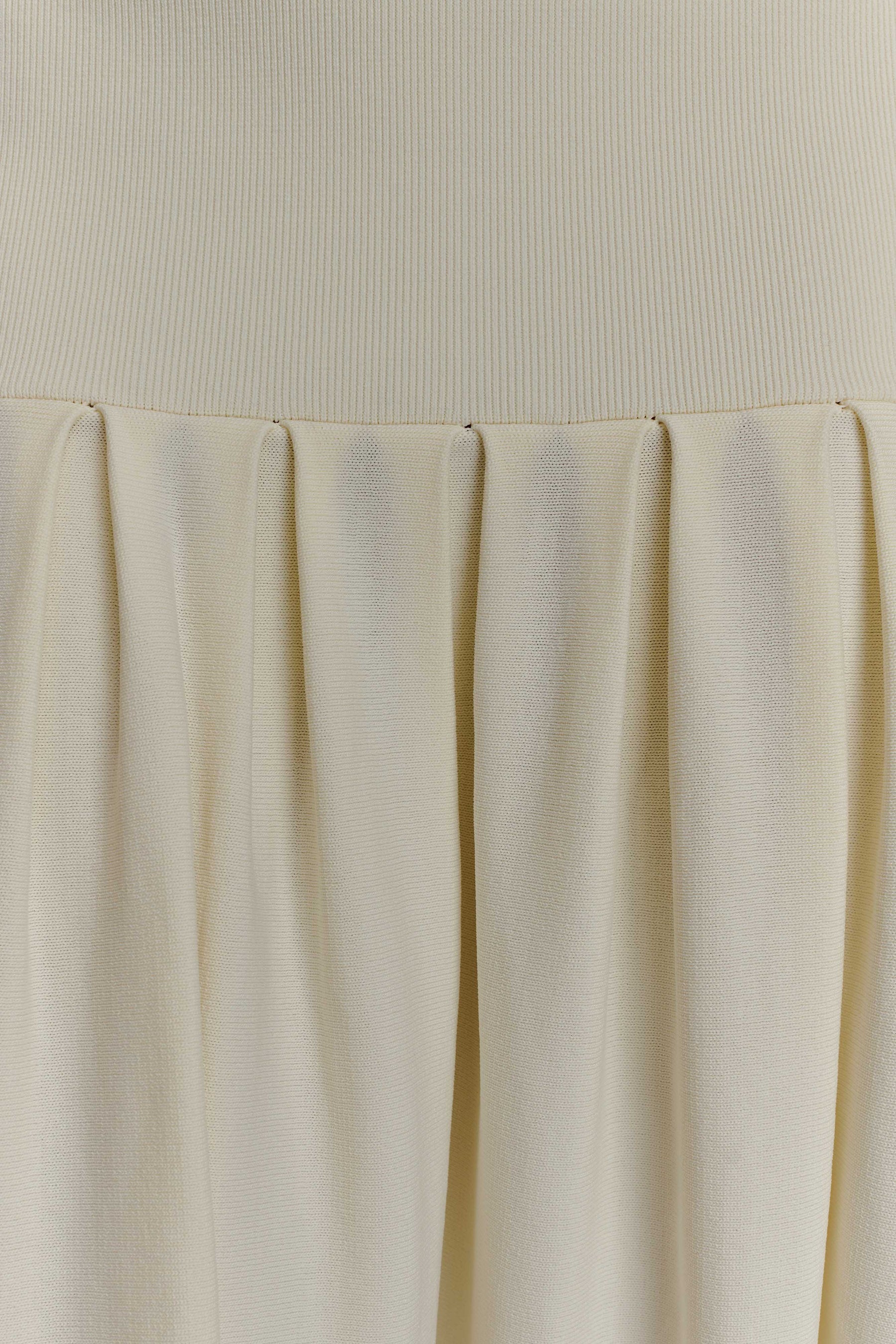 Romaine Bandage Knit Midi Skirt - Ivory