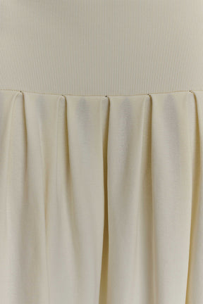 Romaine Bandage Knit Midi Skirt - Ivory