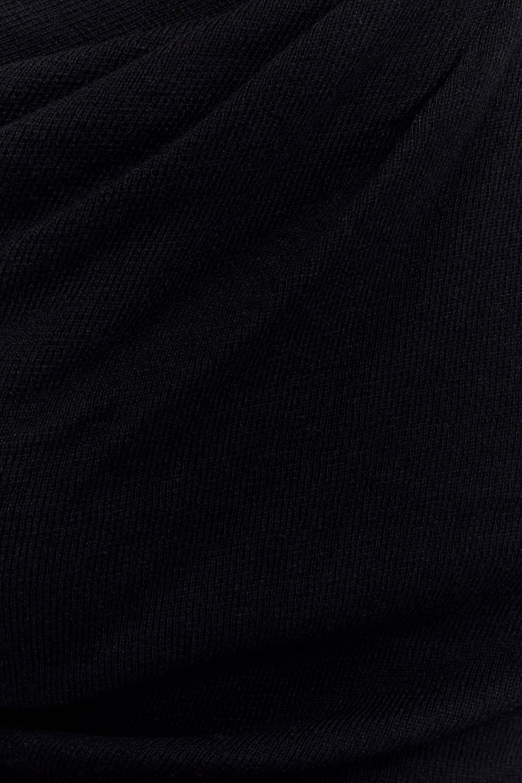 Culver Draped Twist Knit Top - Black