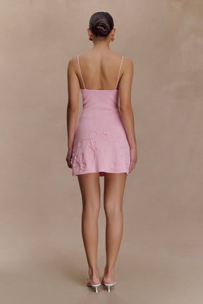 Brullo Embroidery Knit Mini Dress - Baby Pink