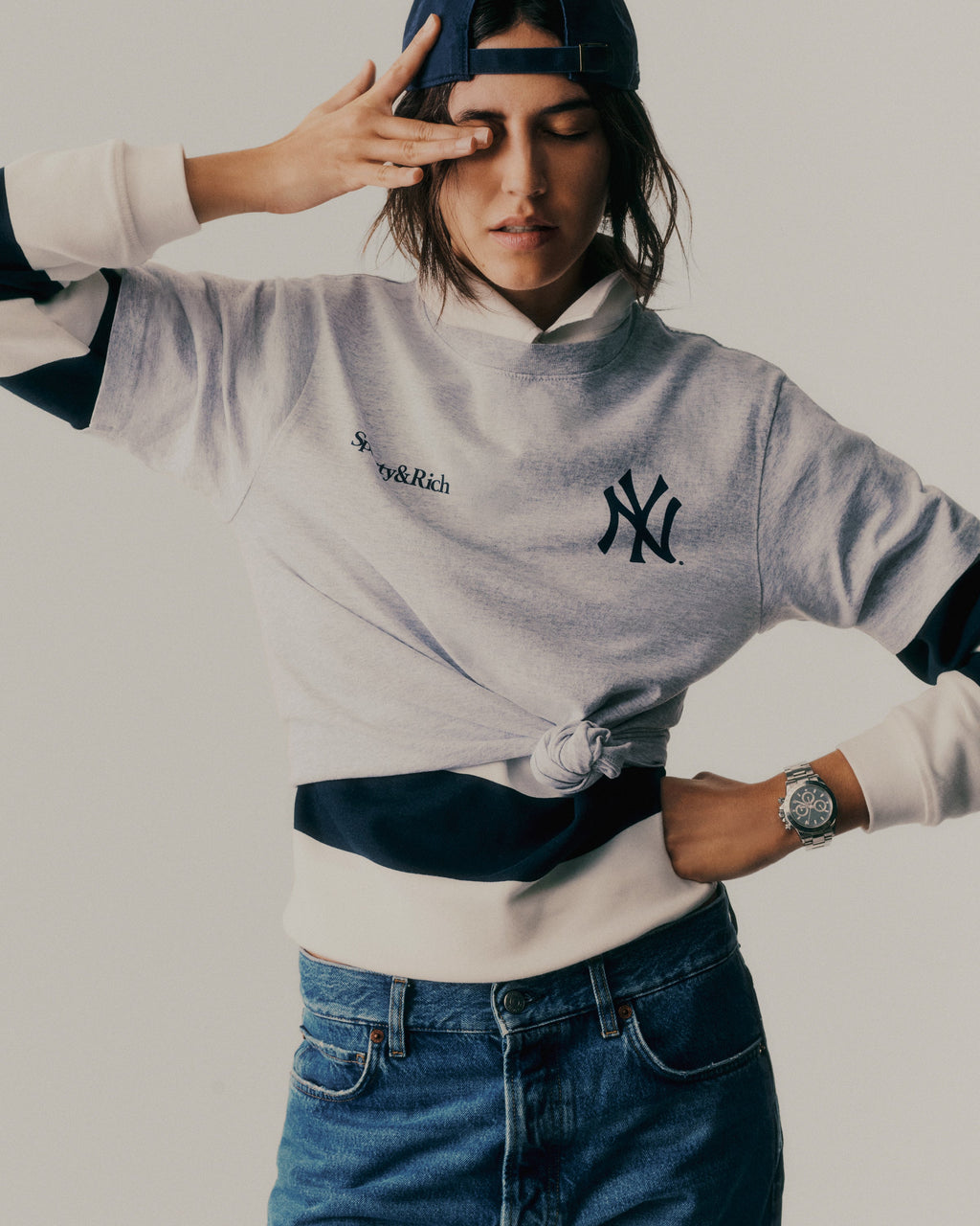 Slugger T-Shirt - Heather Gray/Navy