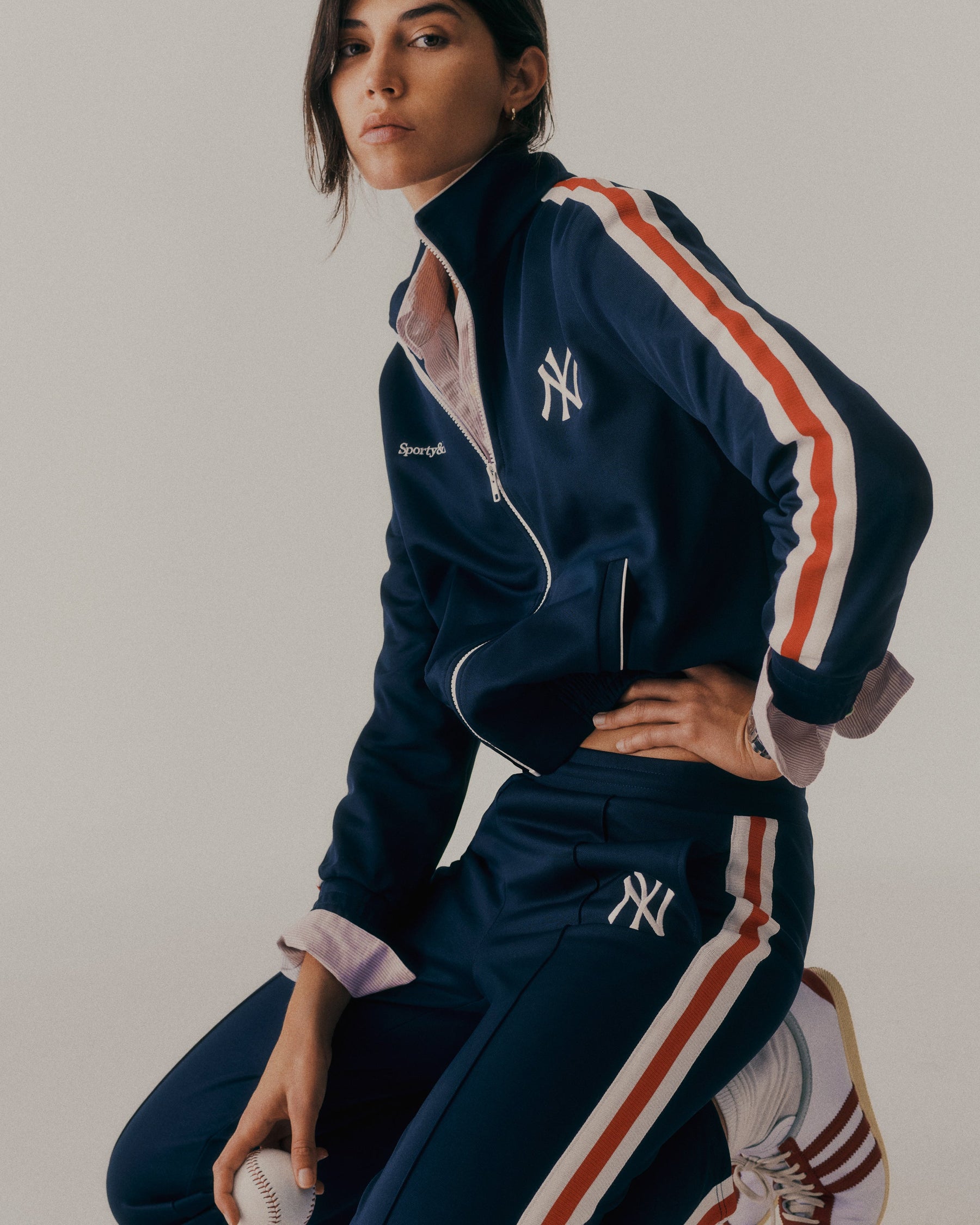 Yankees Serif Track Pant - Navy/White/Red