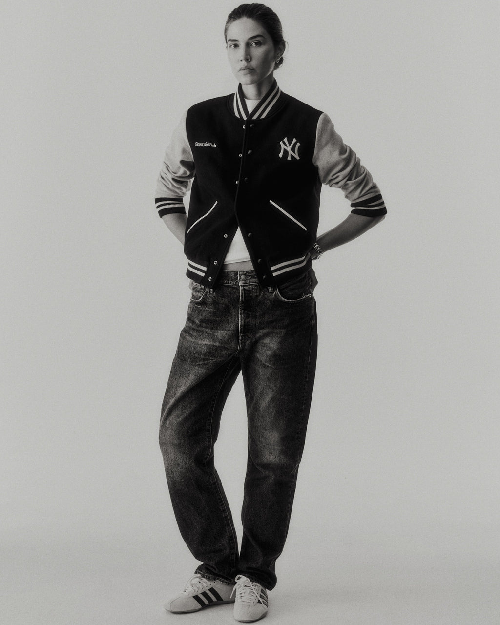 Homerun Wool Varsity Jacket - Navy/Cream