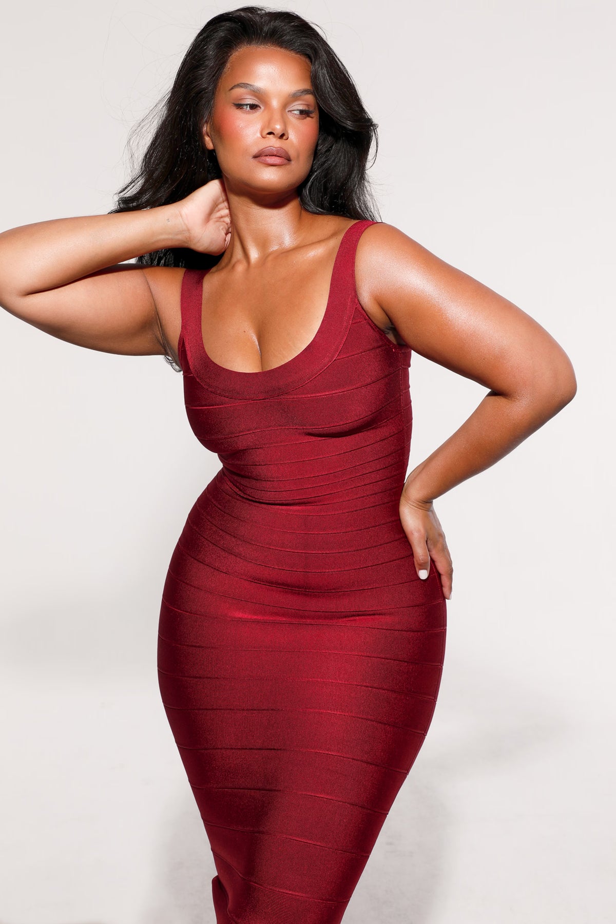 The OG ruby bandage maxi dress