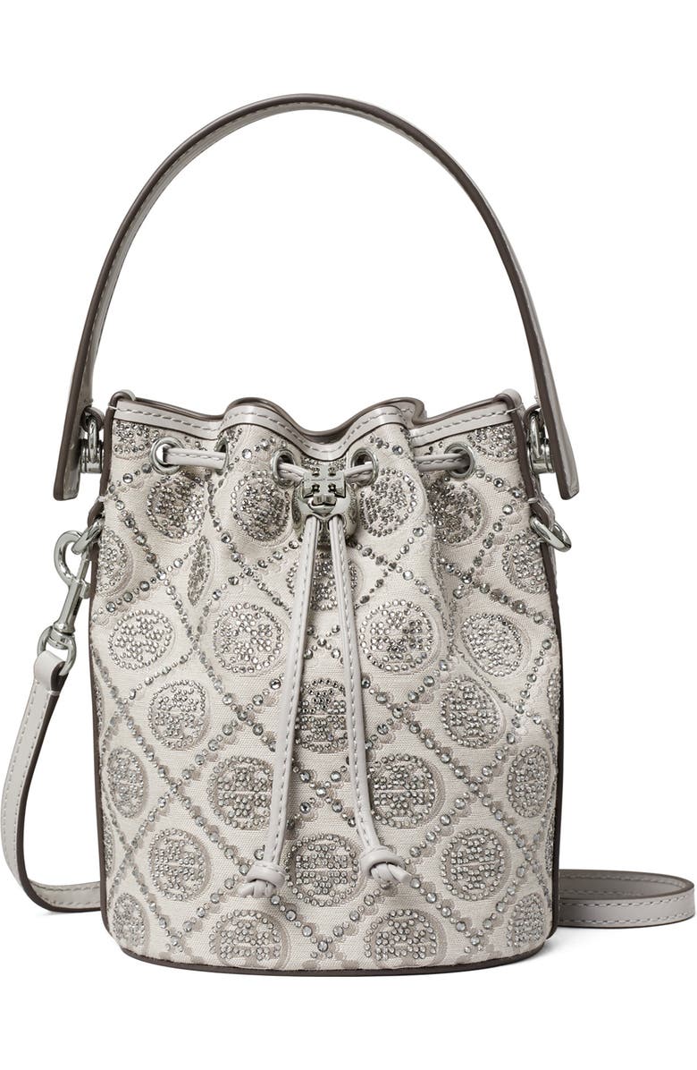 Crystal Detail Monogram Mini Bucket Bag
