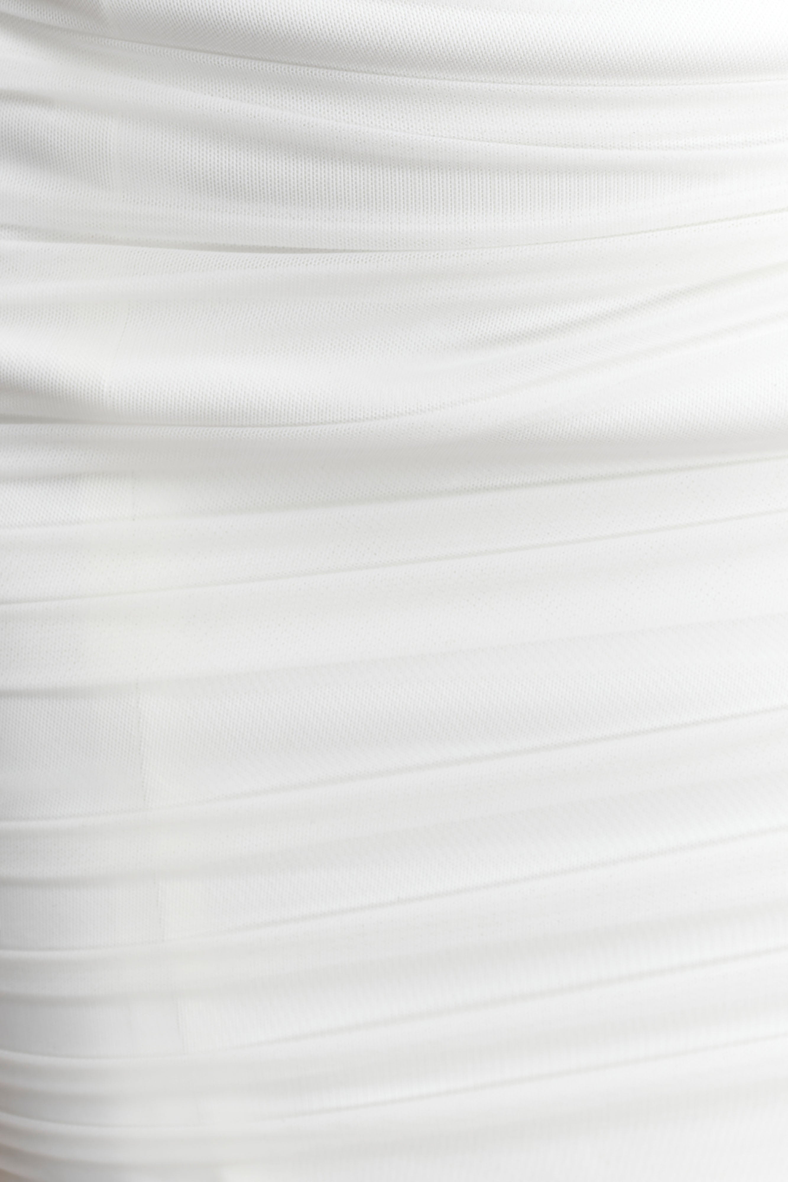 Jianna Strapless Mesh Maxi Dress - Ivory