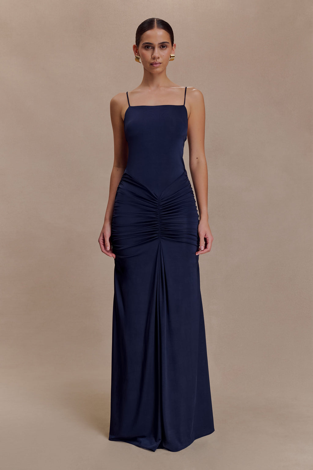 Roisin Slinky Maxi Dress - Navy