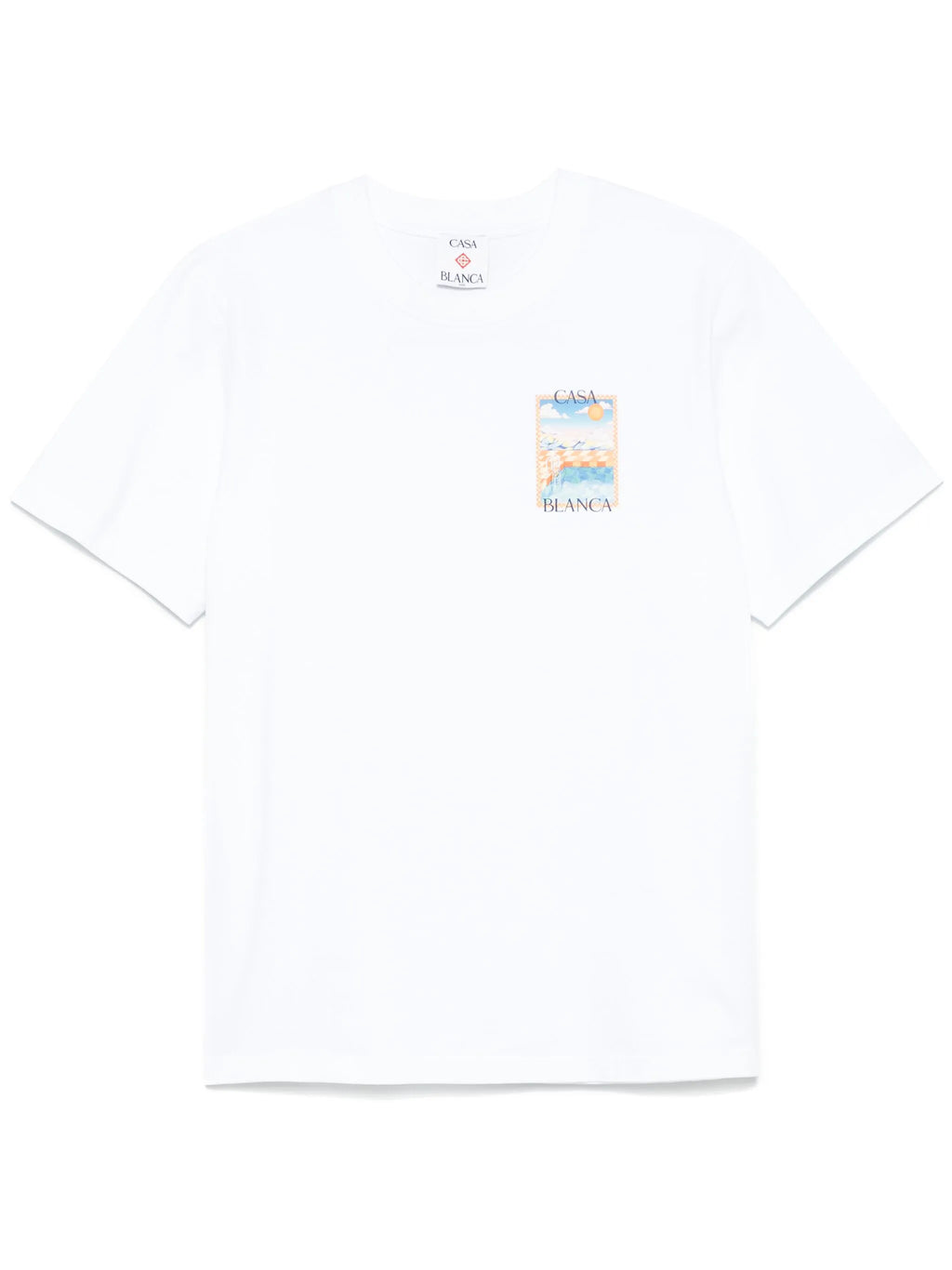 Casablanca Surreal Pool Printed T-Shirt in White