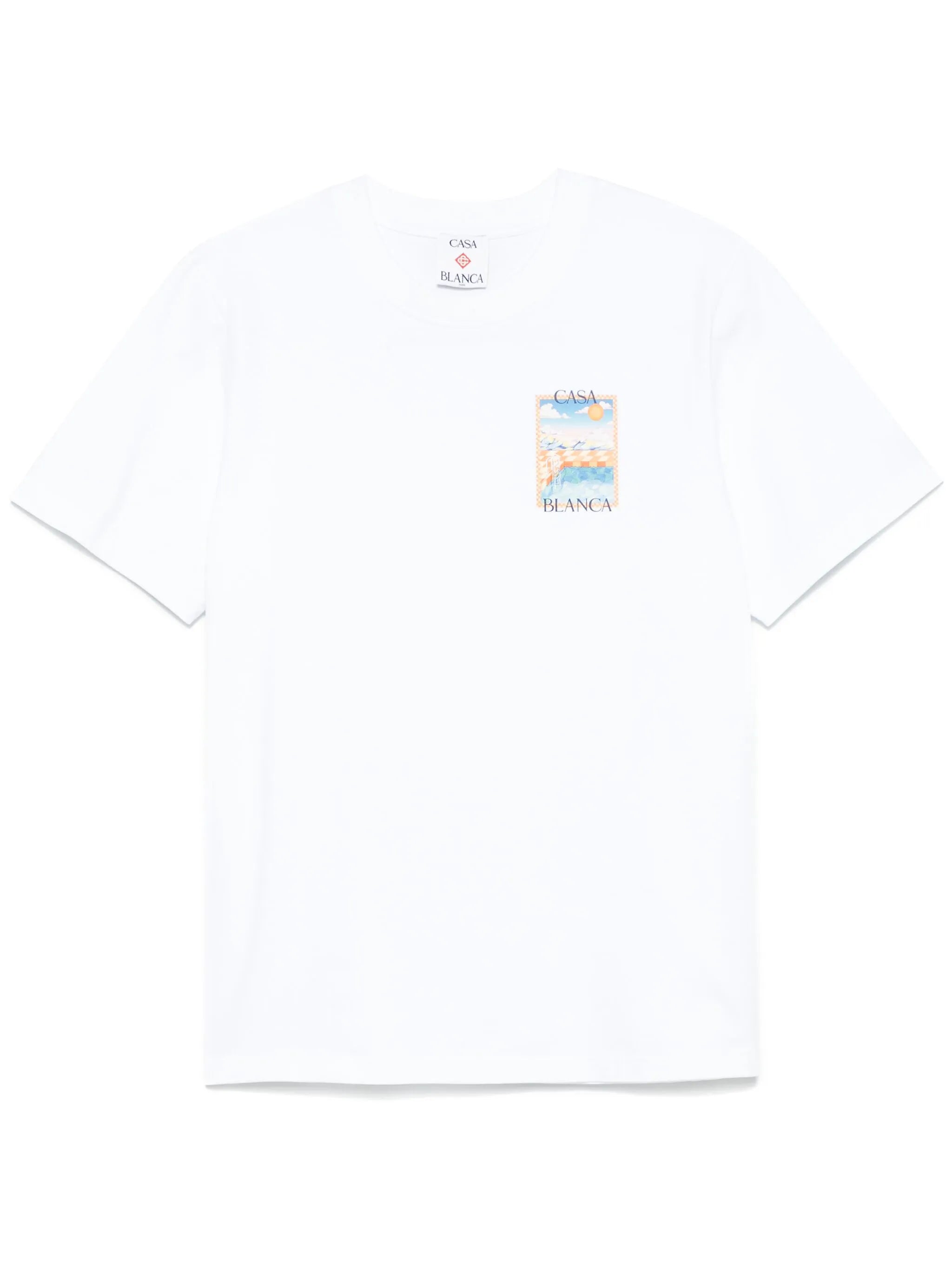 Casablanca Surreal Pool Printed T-Shirt in White