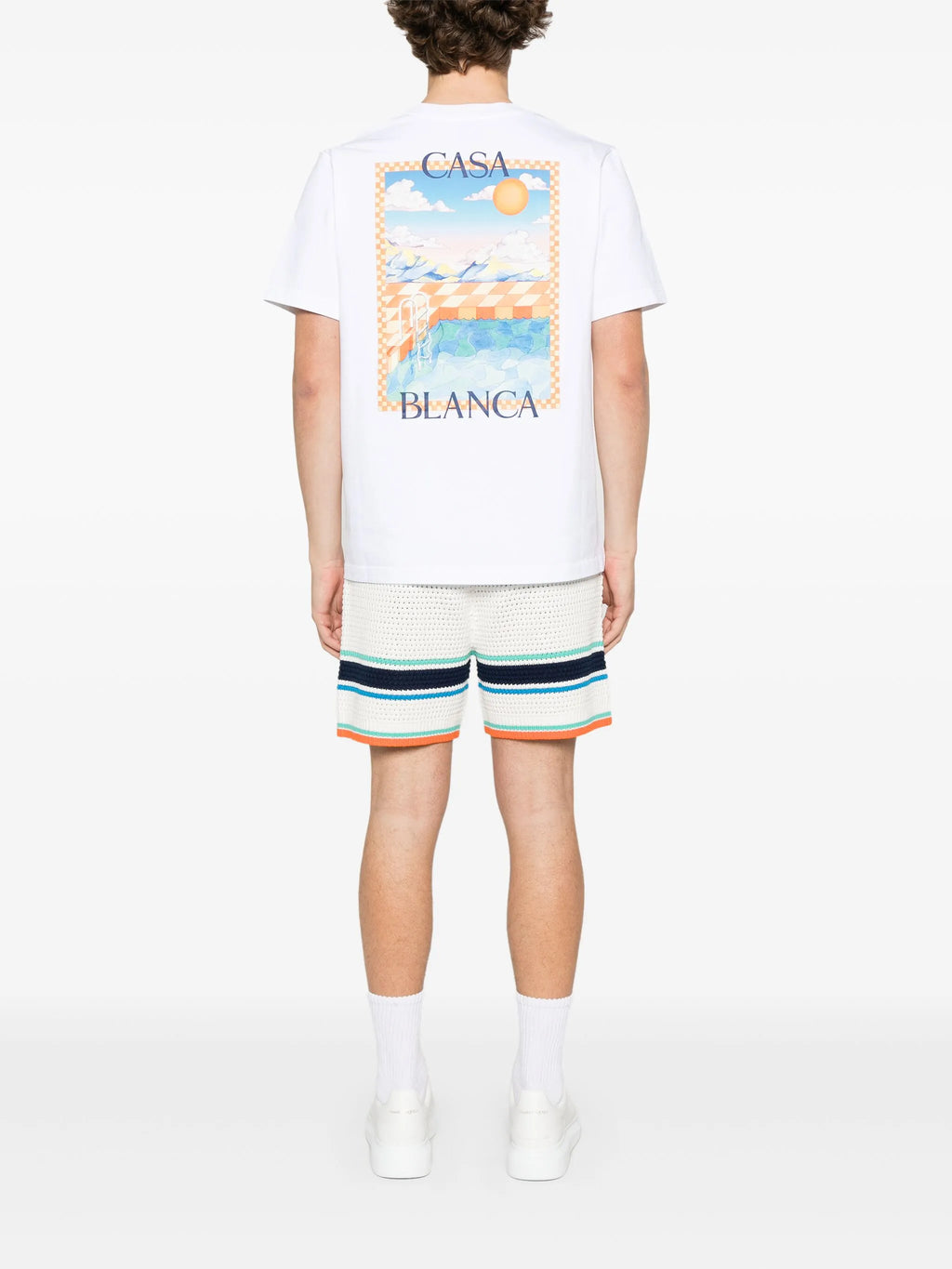 Casablanca Surreal Pool Printed T-Shirt in White