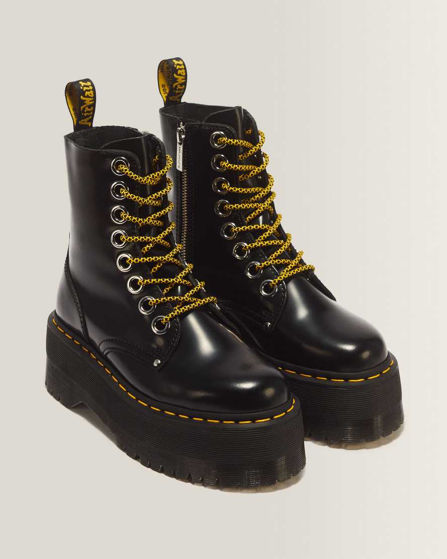Jadon Max Boot Women's Platforms — BLACK BUTTERO