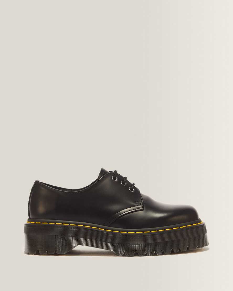 1461 Smooth Leather Platform Shoes — Black
