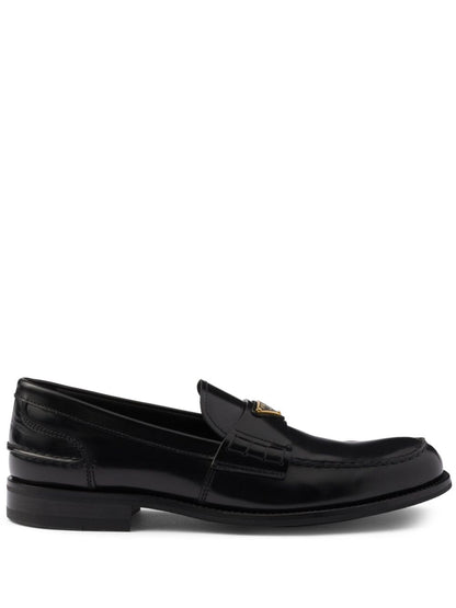 Prada leather loafers