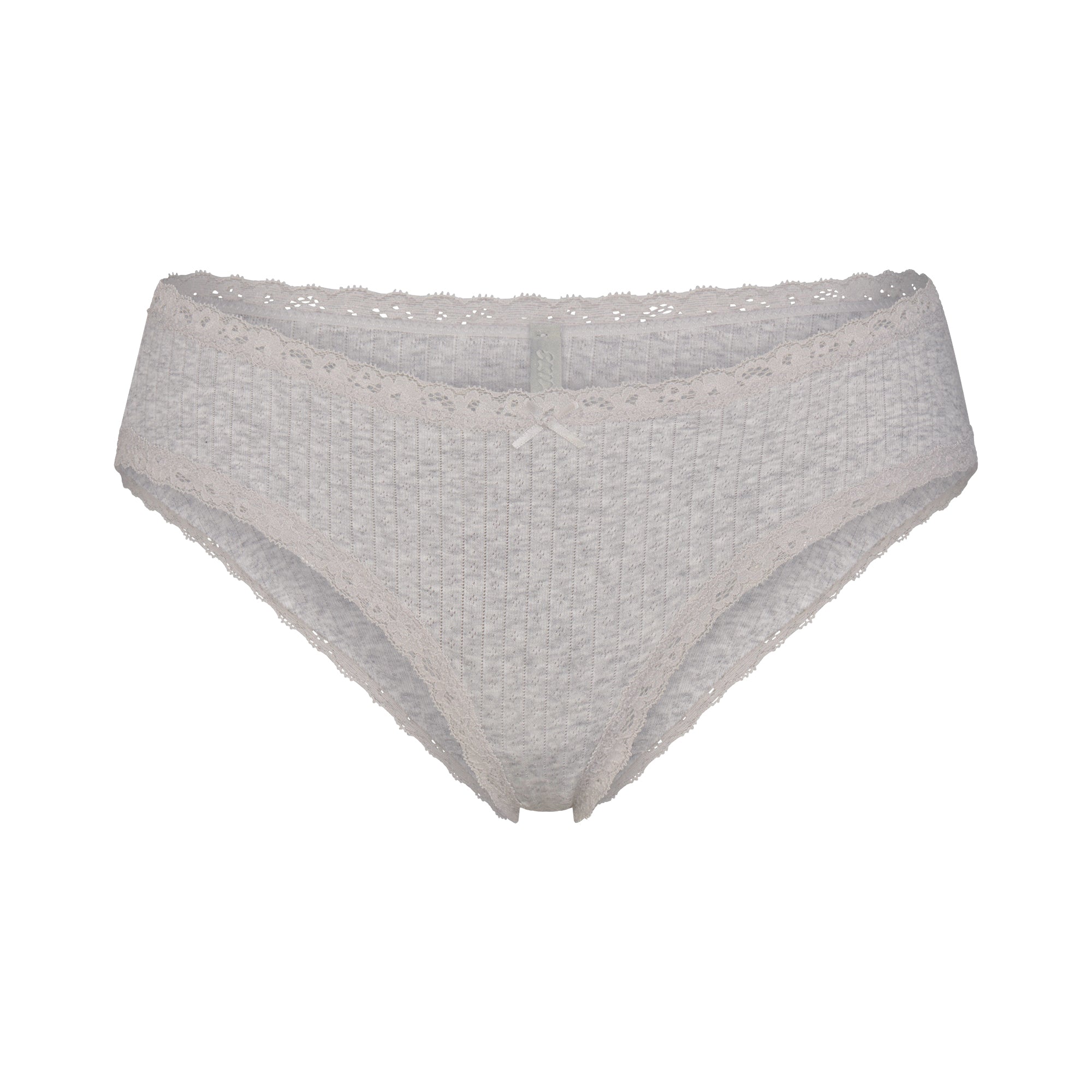 Lightweight Cotton Pointelle Lace Brief