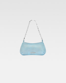 The small Bisou Chaine Light Blue Snake Skin