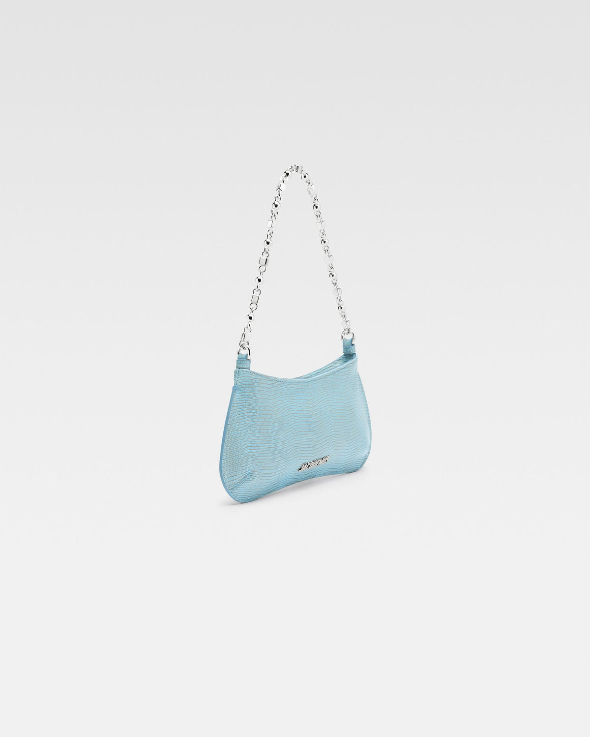 The small Bisou Chaine Light Blue Snake Skin