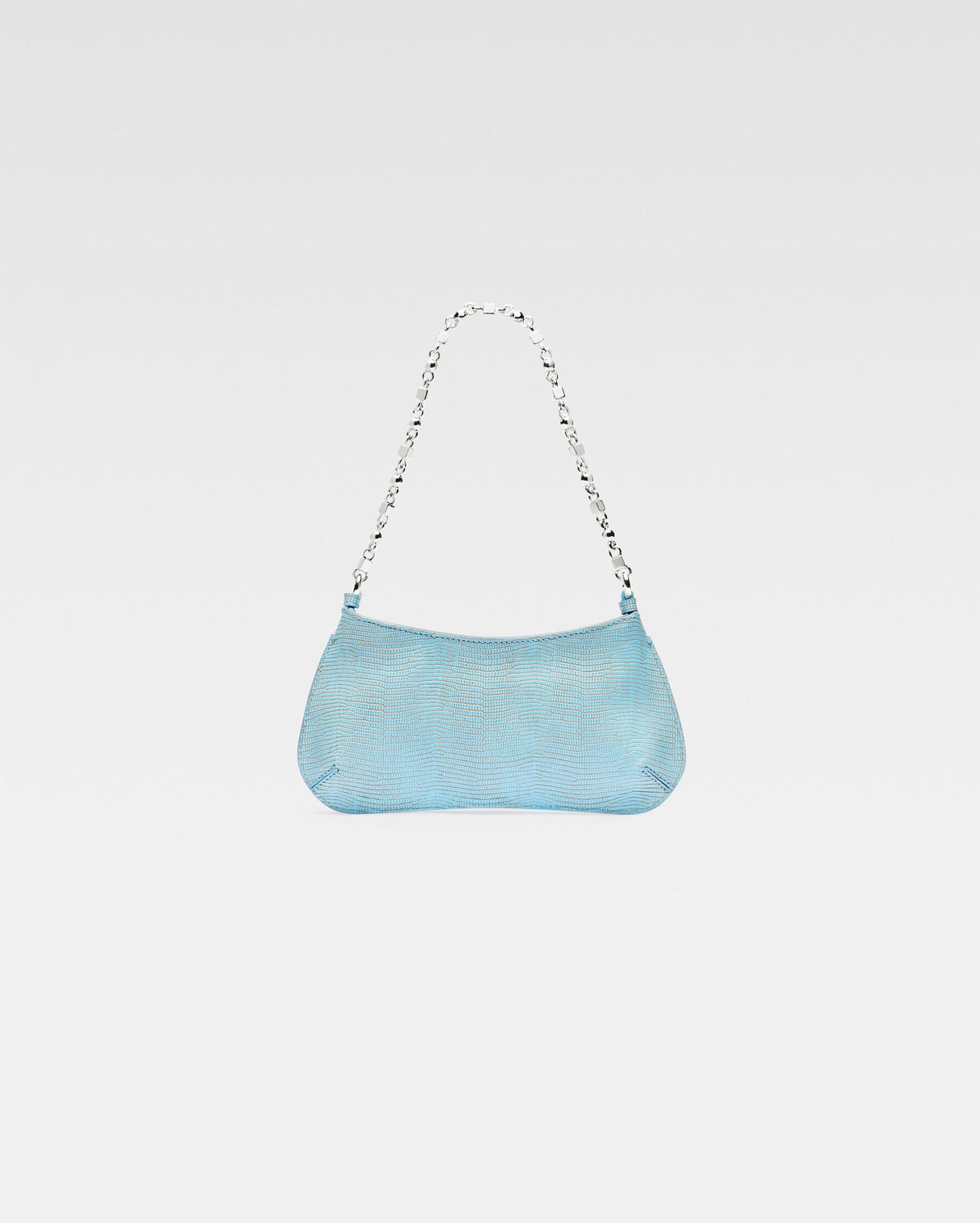 The small Bisou Chaine Light Blue Snake Skin