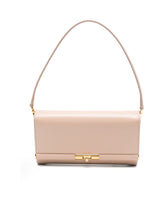 Beige Twist-Lock Shoulder Bag