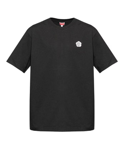 Kenzo Black Floral Print Round Neck T-shirt