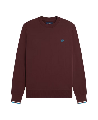 Fred Perry Classic Cotton Sweatshirt Bordeaux