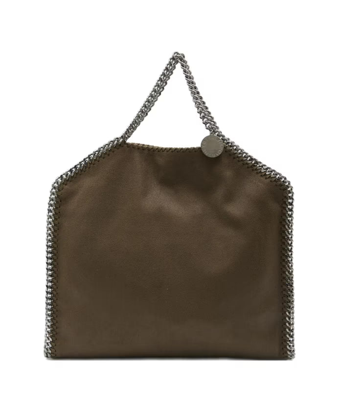 Olive Green Textured Fabric Handbag