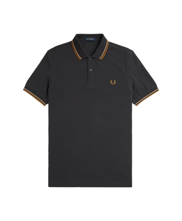 Fred Perry Antracite Twin Tipped Polo Shirt