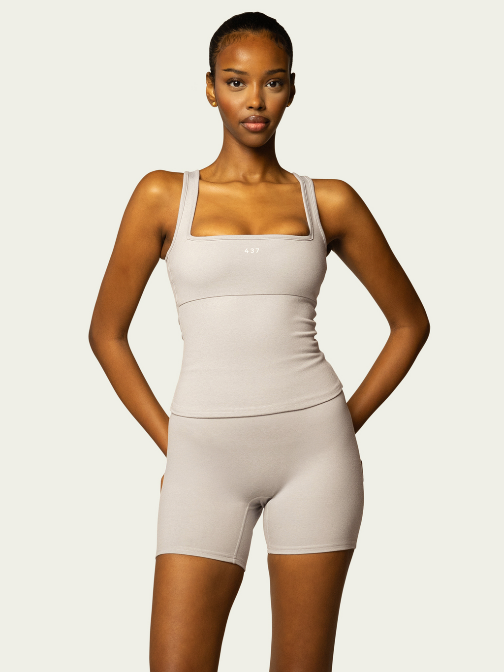 The Square Tank / Heather-Grey