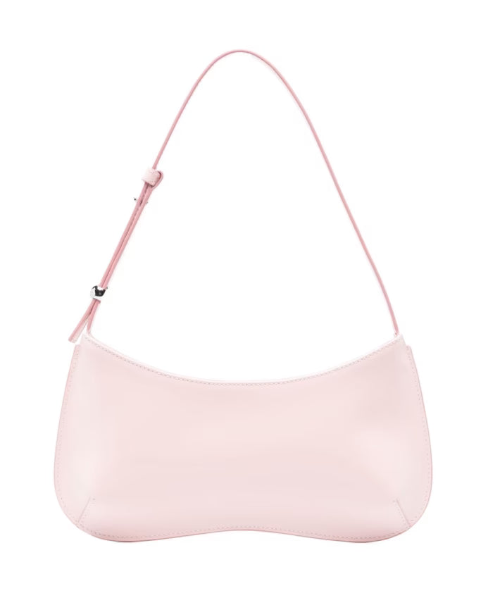 Pink Shoulder Bag with Top Zip