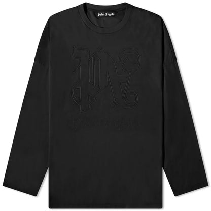 Palm Angels Monogram Statement Long Sleeve Tee
