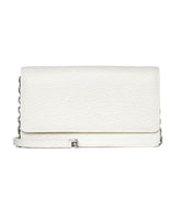 Grained Leather Wallet Bag with Chain