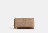 Coach Long Zip Around Wallet In Signature Canvas - Wallets | Shop From The Mirage