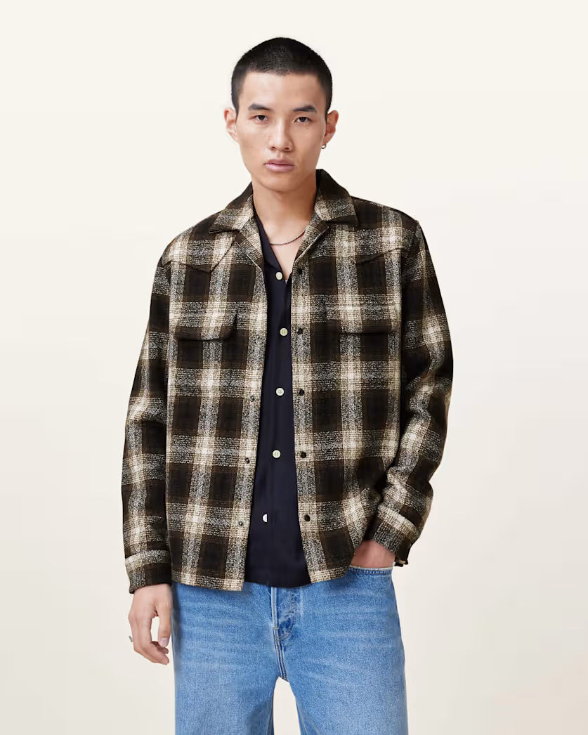 Alvar Checked Western Relaxed Fit Shirt