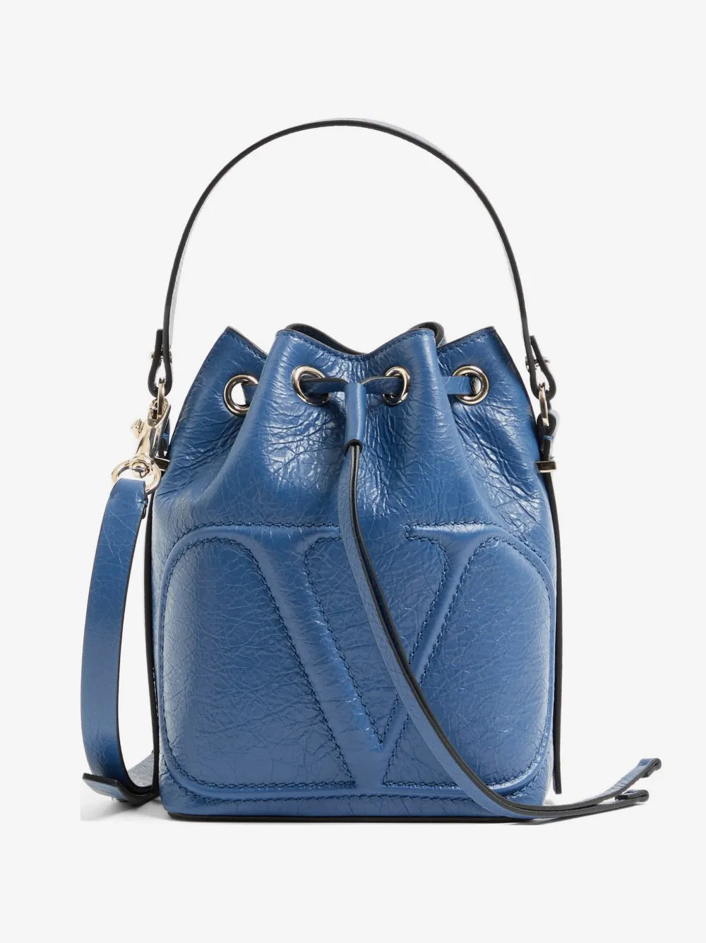 VLogo Walk bucket bag in nappa leather