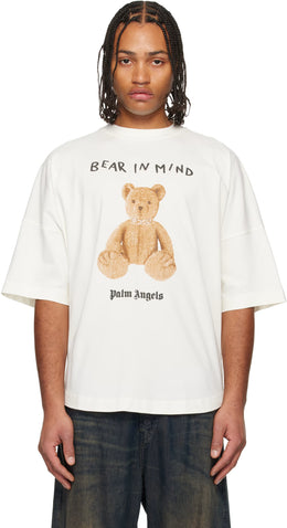 White 'Bear In Mind' Over T-shirt