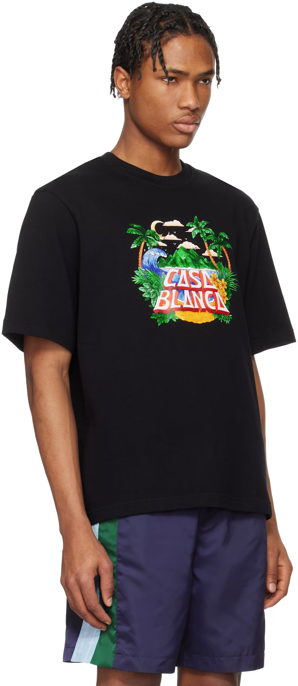 Black 'Casa' Beach Wave T-Shirt