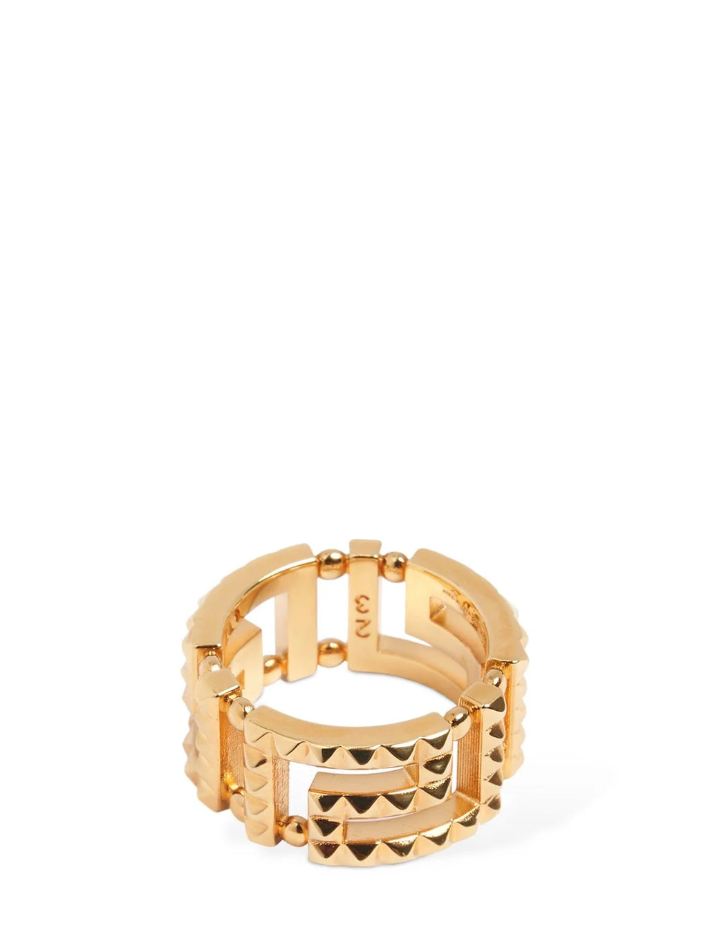 Versace Versace Studded Greek motif band ring - Size: 10 Rings | Shop From The Mirage