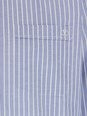 Valentino Light Blue Shirt with Logo Detail on the Front and All-Over Striped Motif in Cotton Man