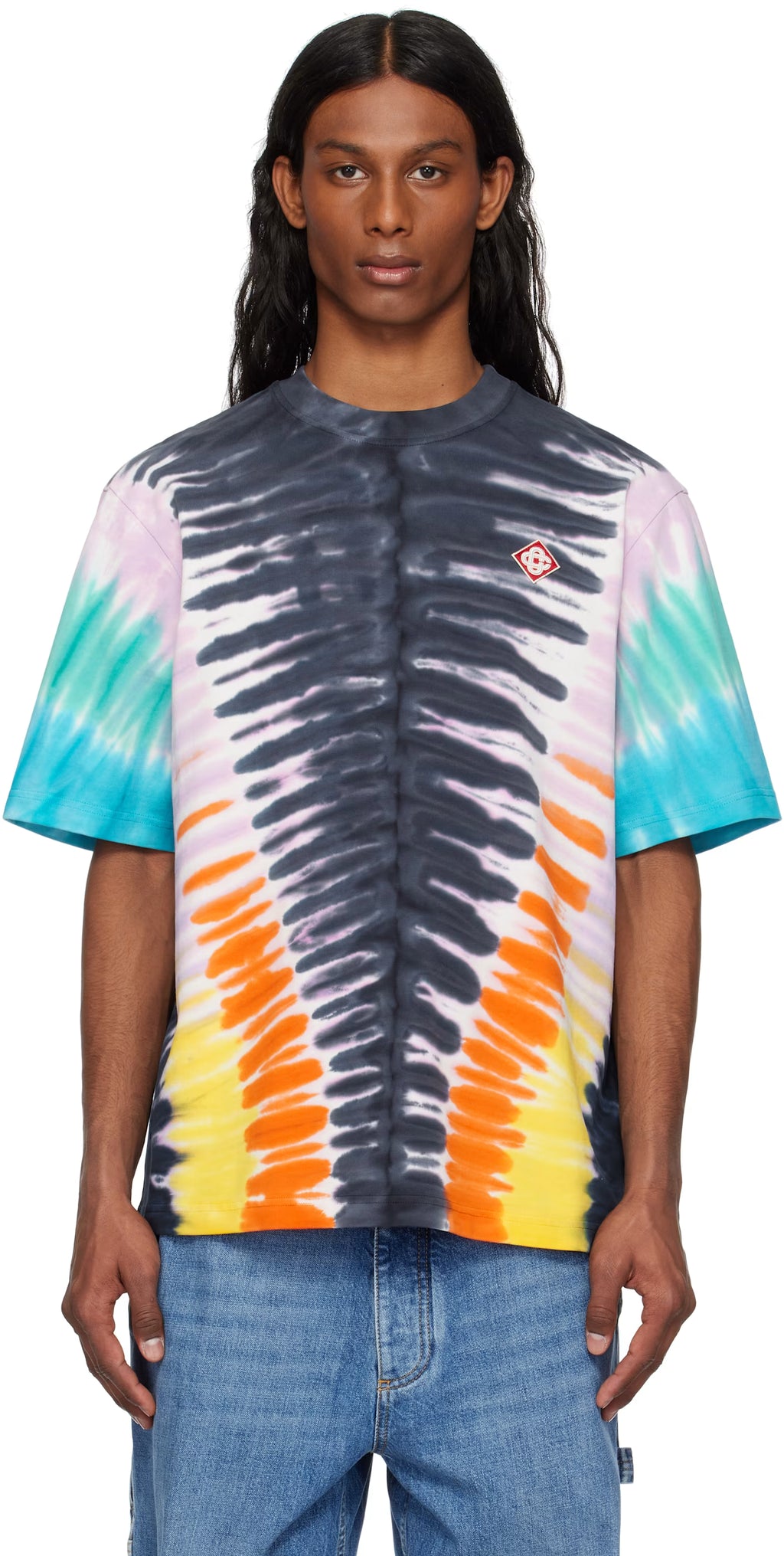 Multicolor Gradient Tie Dye T-shirt