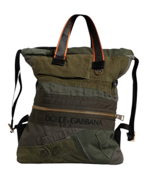Military Green Patchwork Rucksack Backpack