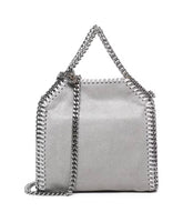 Grey Chain Shoulder Bag with Snap Button