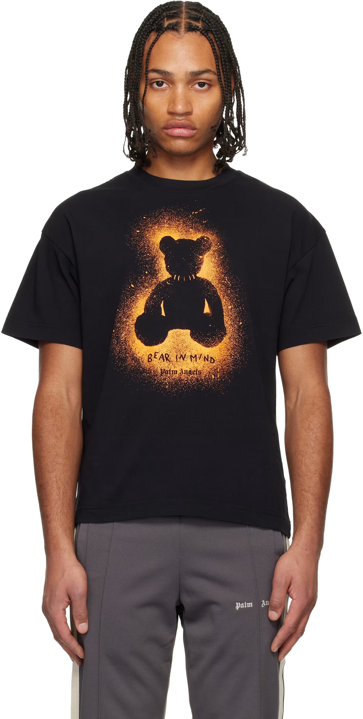 Black Spray Bear Regular T-shirt