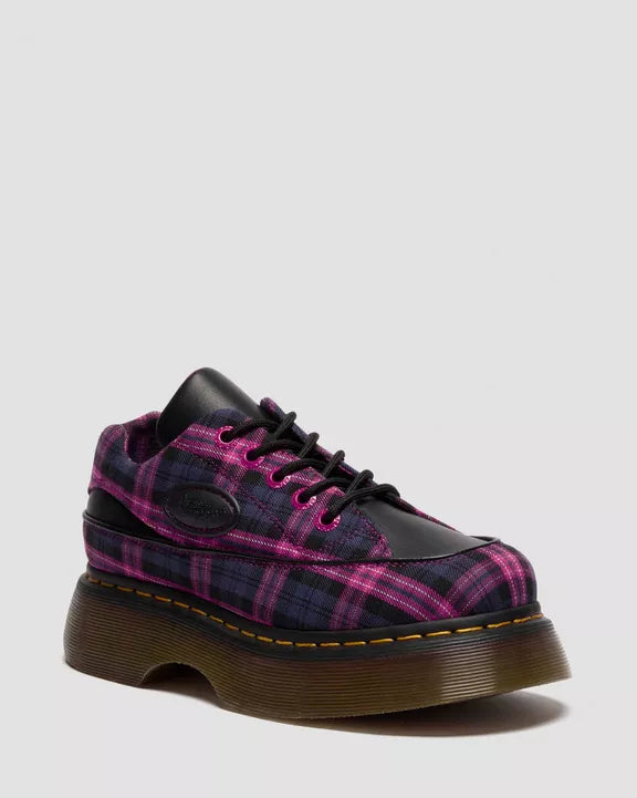 BUZZ 5-EYE Tartan & Leather Lace Up Shoes