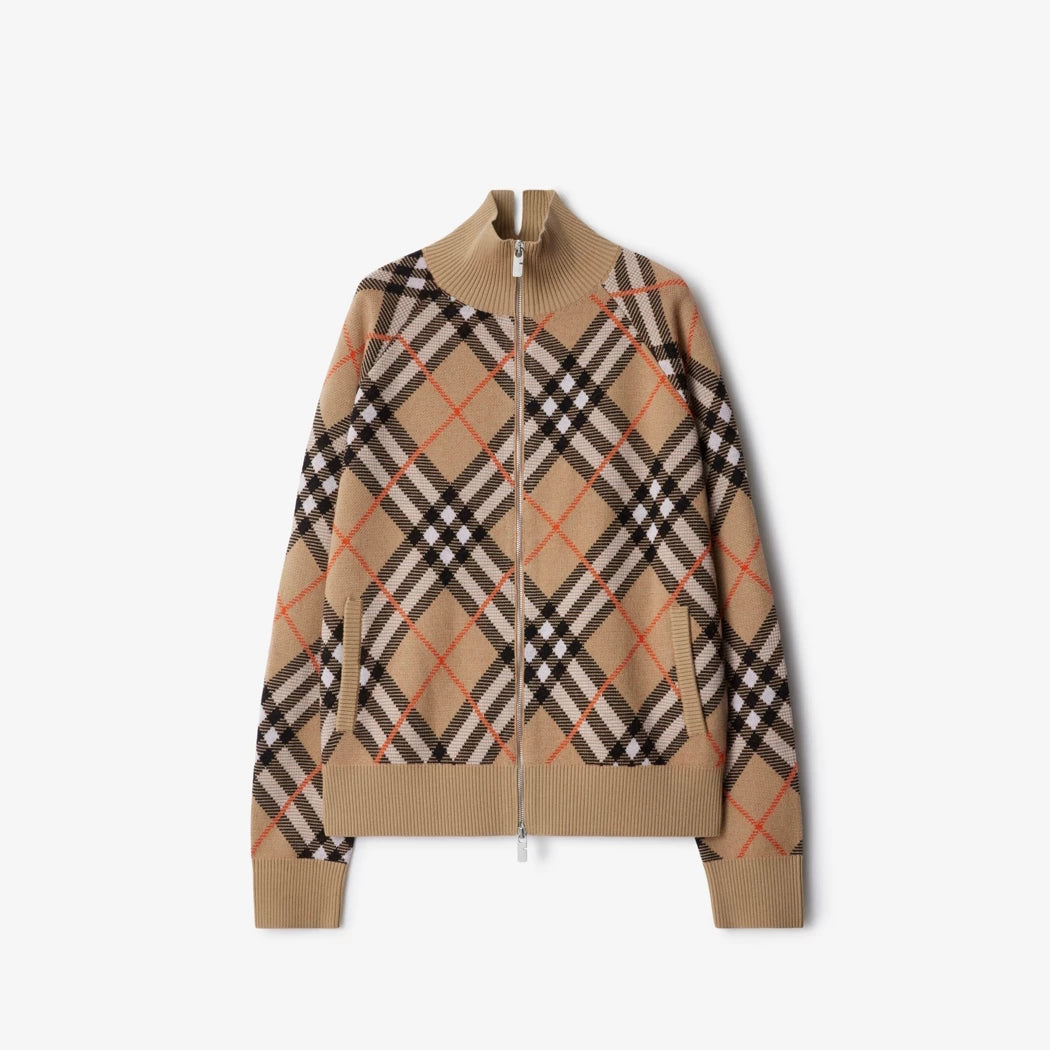 Check Wool Mohair Blend Jacket