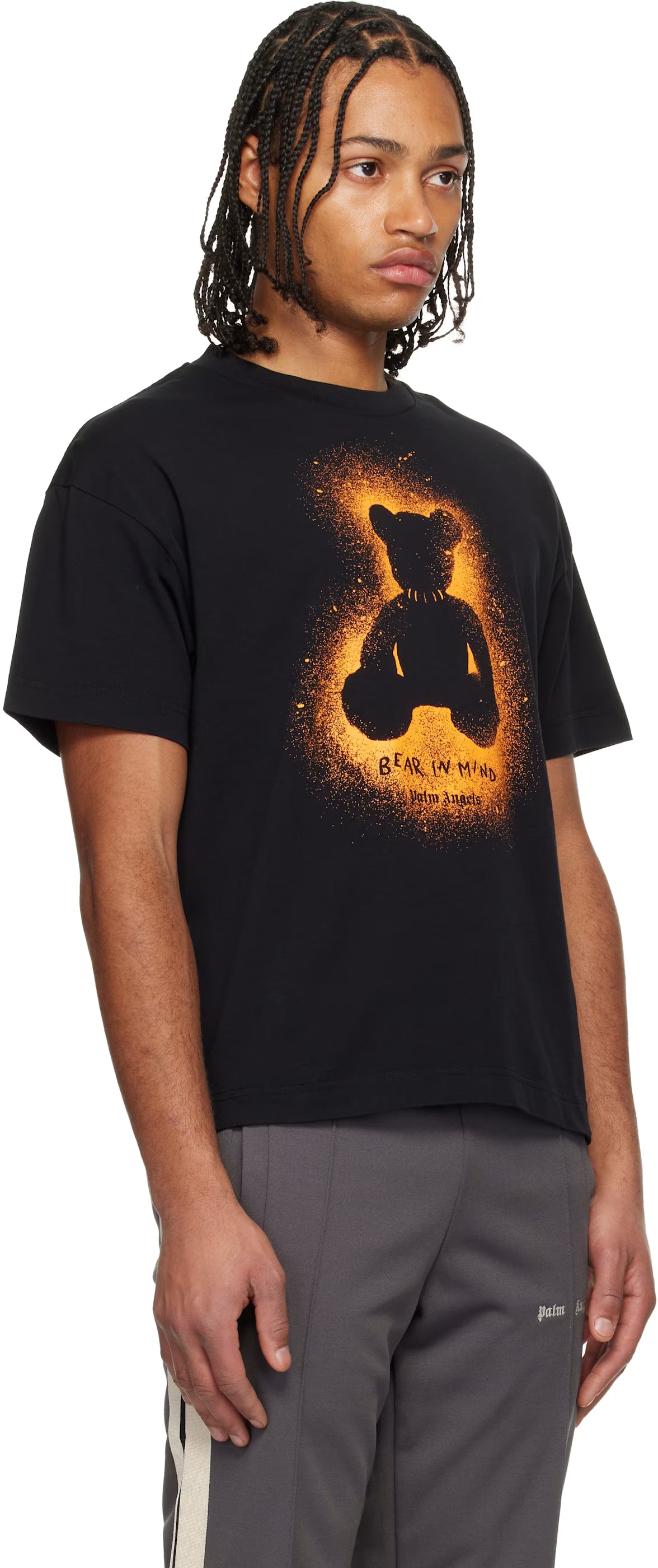 Black Spray Bear Regular T-shirt