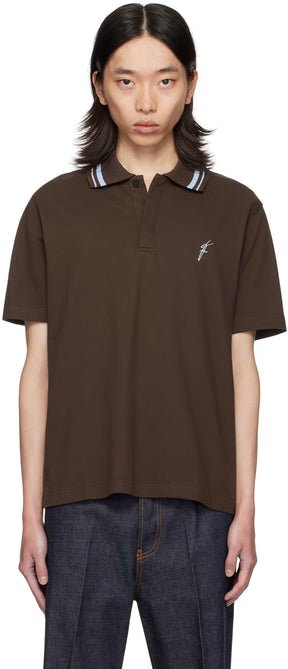 Ferragamo Brown Organic Cotton Polo