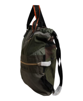 Military Green Patchwork Rucksack Backpack